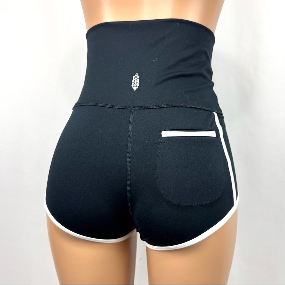 Fp Movement By Free People Fitted Shorts Island Time Shorts Black Sz S Coastal - Picture 3 of 16
